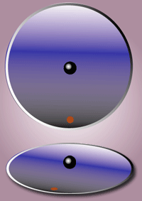 In the inertial frame of reference (upper part of the picture), the black object moves in a straight line. However, the observer (red dot) who is standing in the rotating frame of reference (lower part of the picture) sees the object as following a curved path. Taken from http://en.wikipedia.org/wiki/Coriolis_effect 
